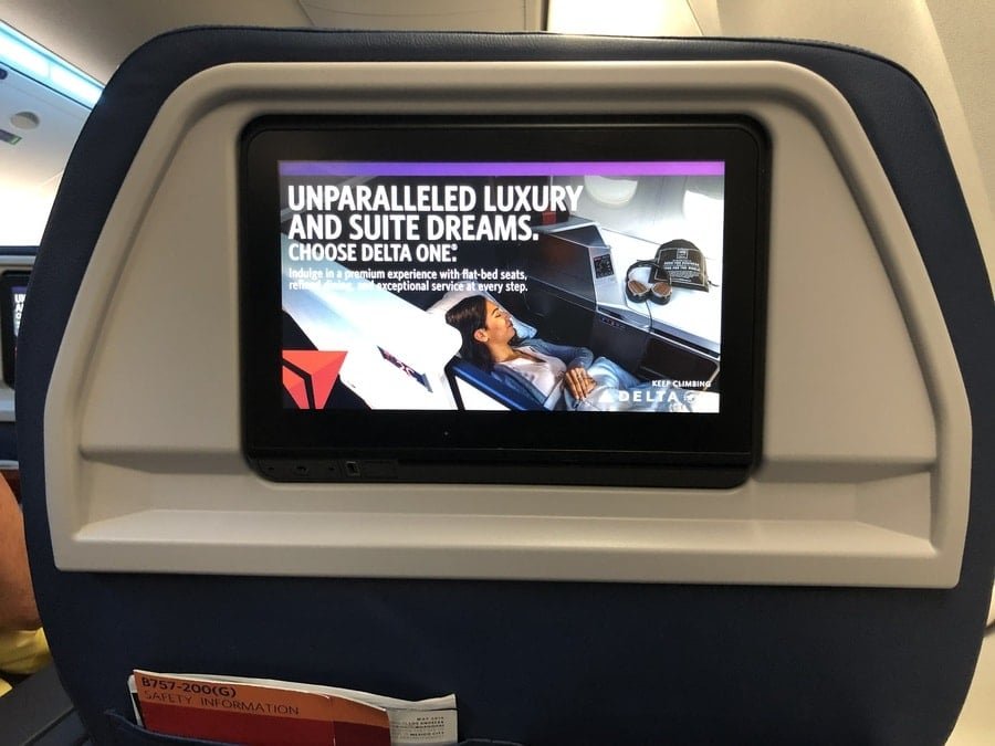 delta 757 aruba jfk seatback display 1