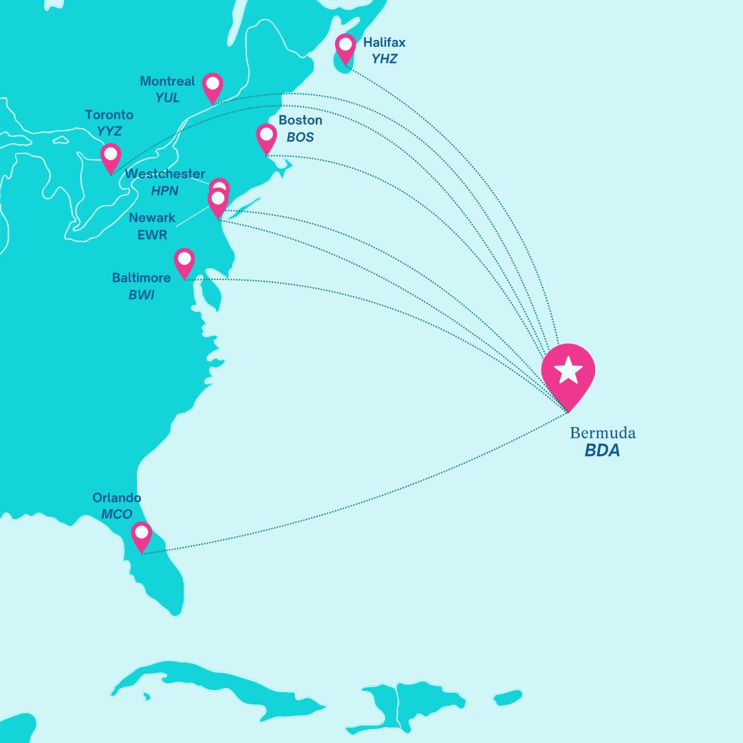 bermudair december 2025 routes