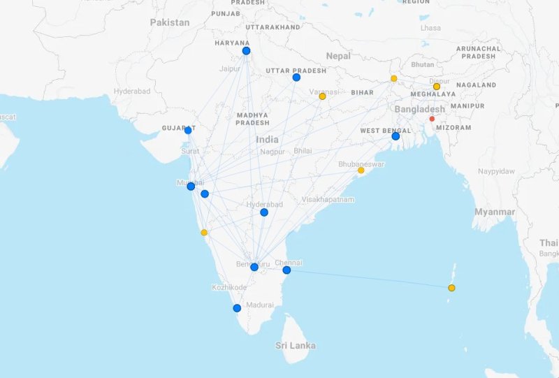 akasa air routes