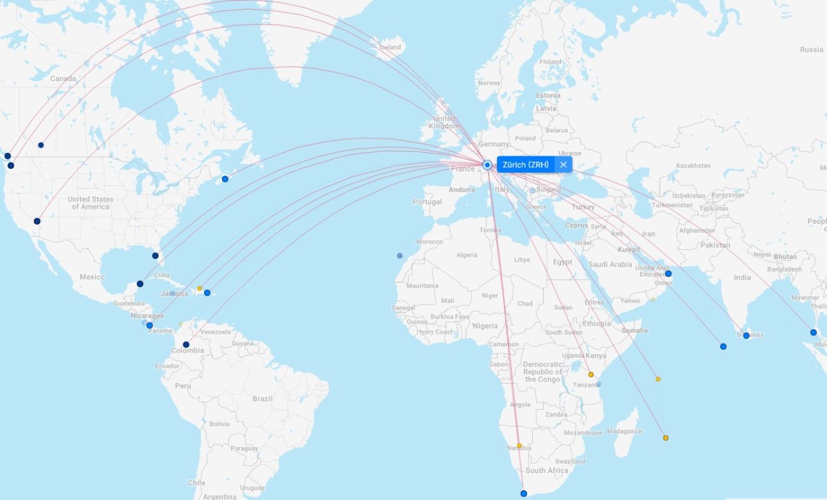 edelweiss air route map 2026