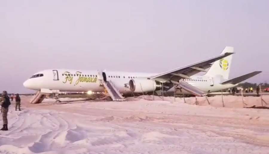Fly Jamaica 757 overruns runway at Cheddi Jagan in Guyana – Gate