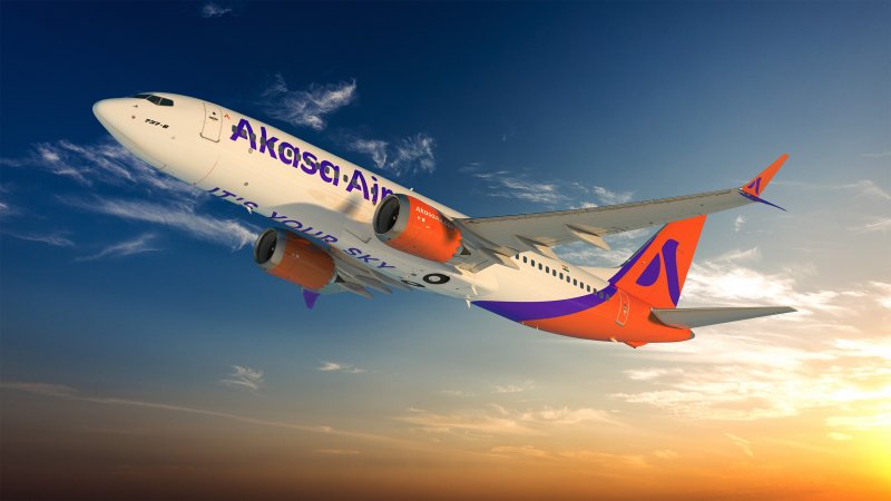 Akasa Air Boeing 737 MAX 8 Render