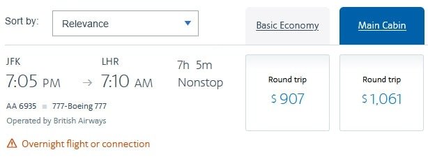 aa basic economy comparison 1
