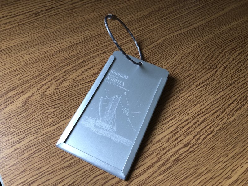 hawaiian airlines boeing 787 9 hnl sfo review bag tag