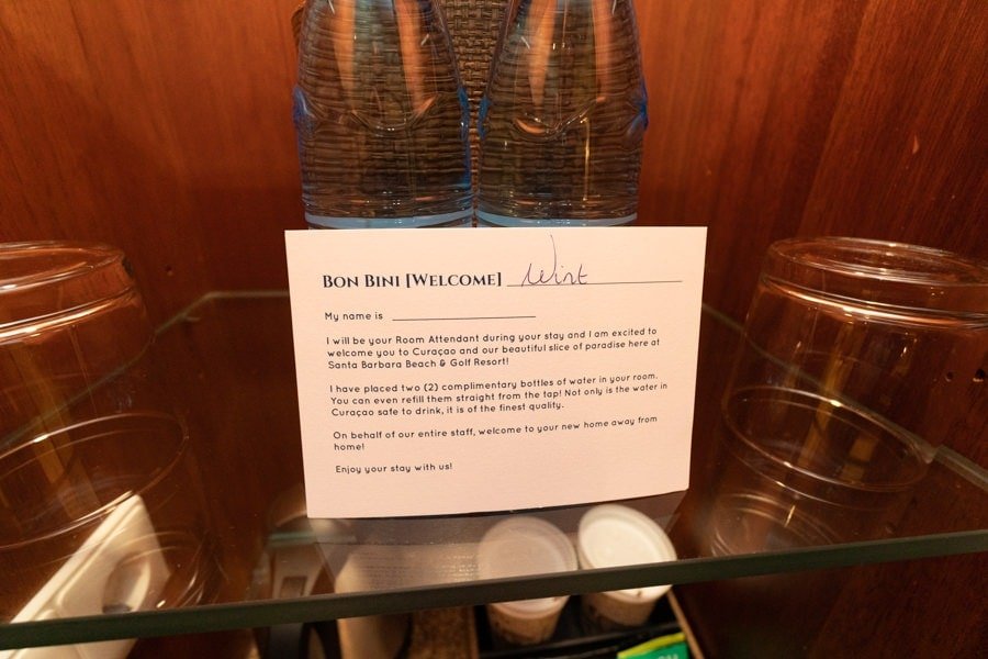 santa barbara curacao welcome card 1