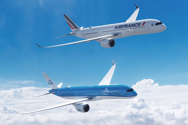 air france klm formation a350 render