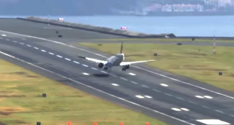 tap a321neo madeira nose gear landing CS TJQ