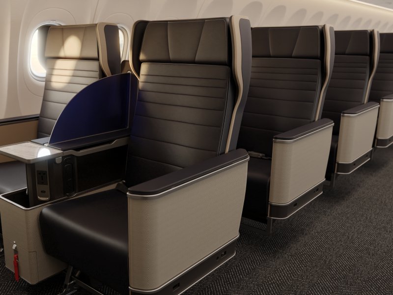 United Airbus A321neo new first class seats
