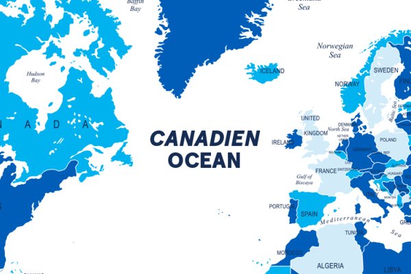 fly direct across the canadien ocean