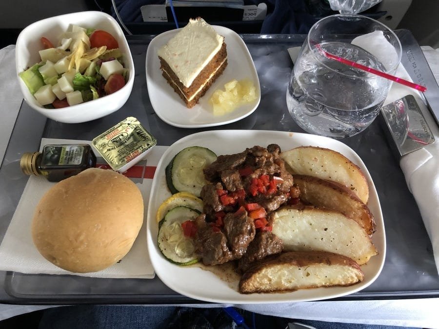delta 757 aruba jfk meal 1