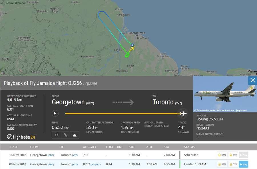 fly jamaica 757 crash fr24 1