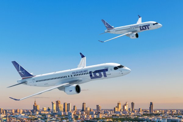 LOT Polish Airbus A220 100 300 render