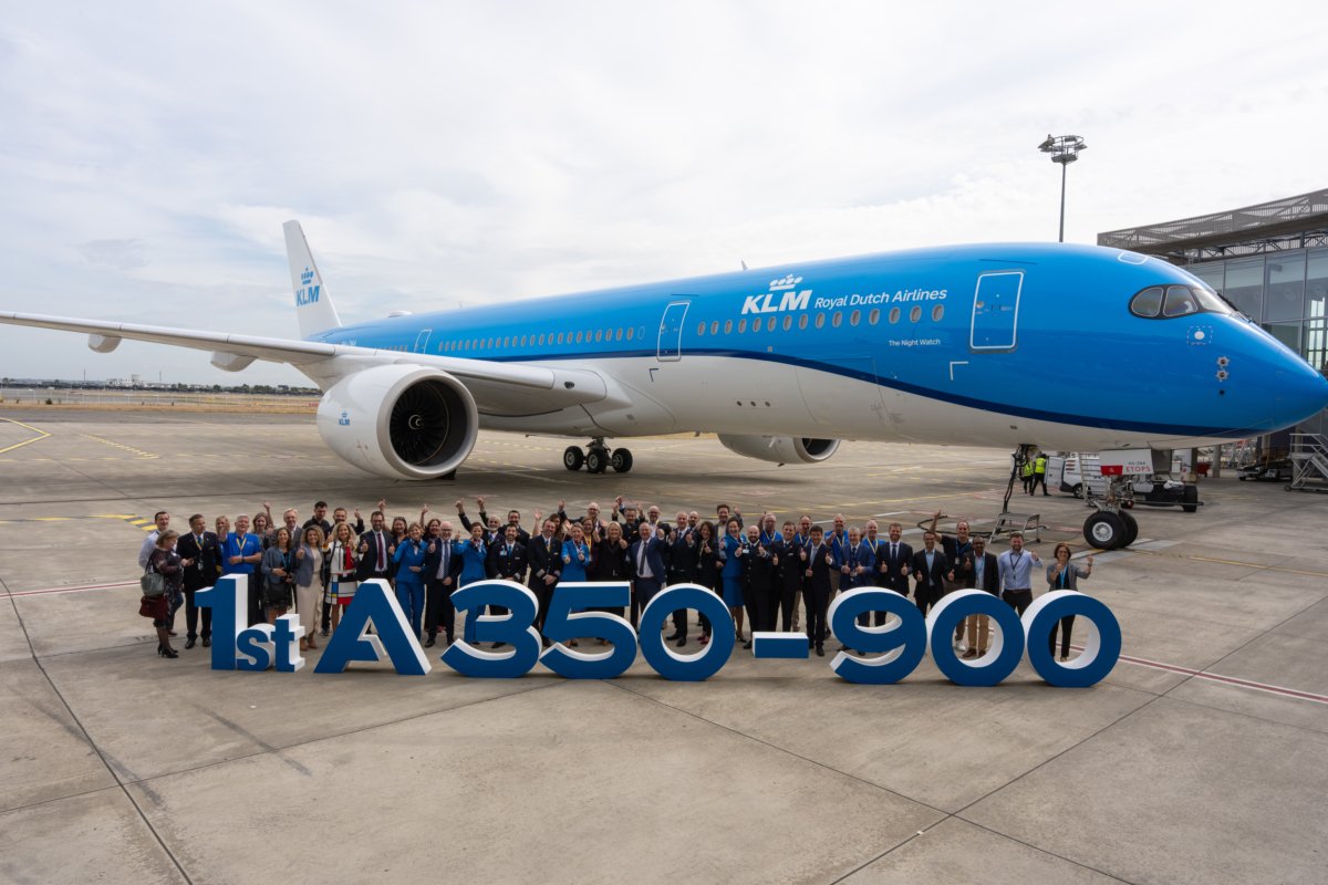 klm airbus a350 first delivery