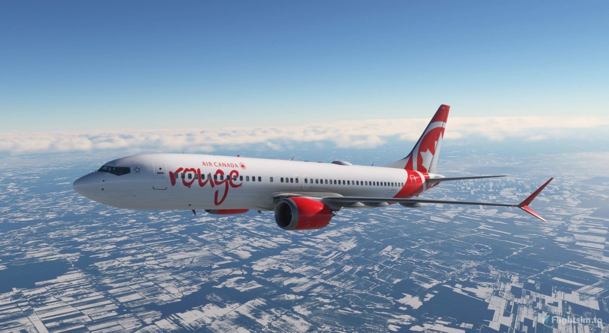 boeing 737 max 8 air canada rouge fs to