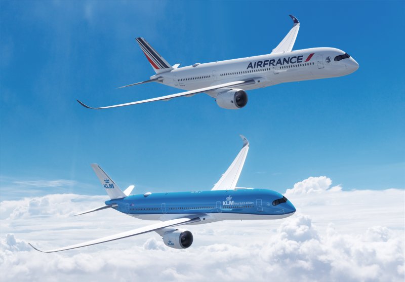 air france klm formation a350 render