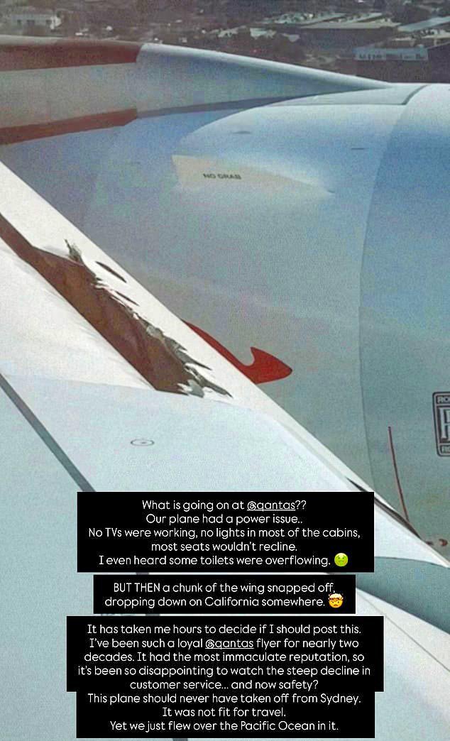 qantas airbus A380 vh oqc slat damage