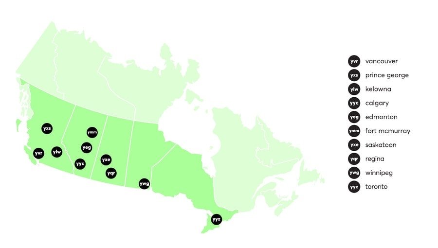 flair airlines routes 1