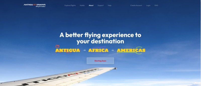 antigua airways homepage