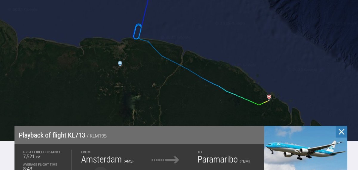 kl713 suriname atc issue