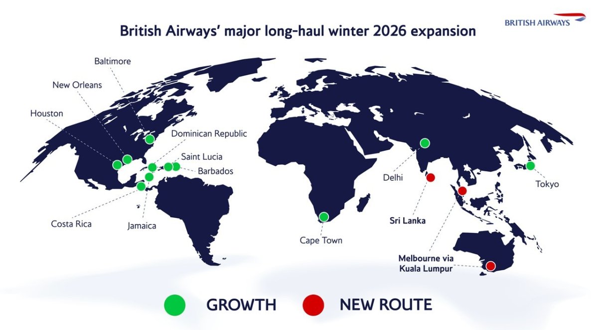 british airways winter 2026