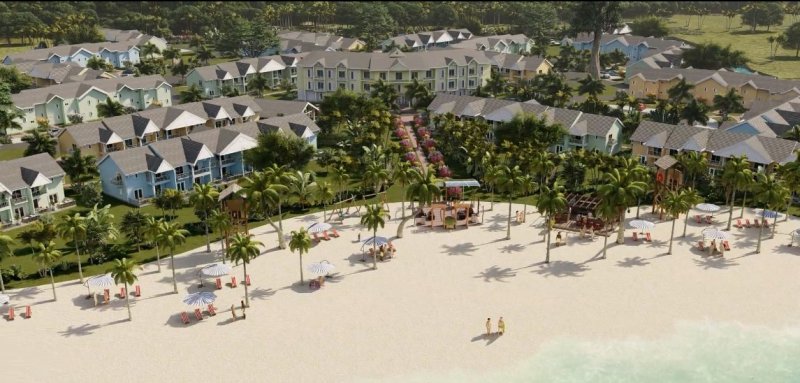 Elephant Tree Resort and Villas Tobago Tapestry Collection by Hilton Beach Aerial Rendering