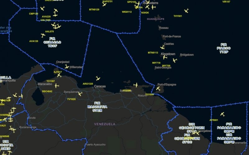 FIR boundaries south caribbean