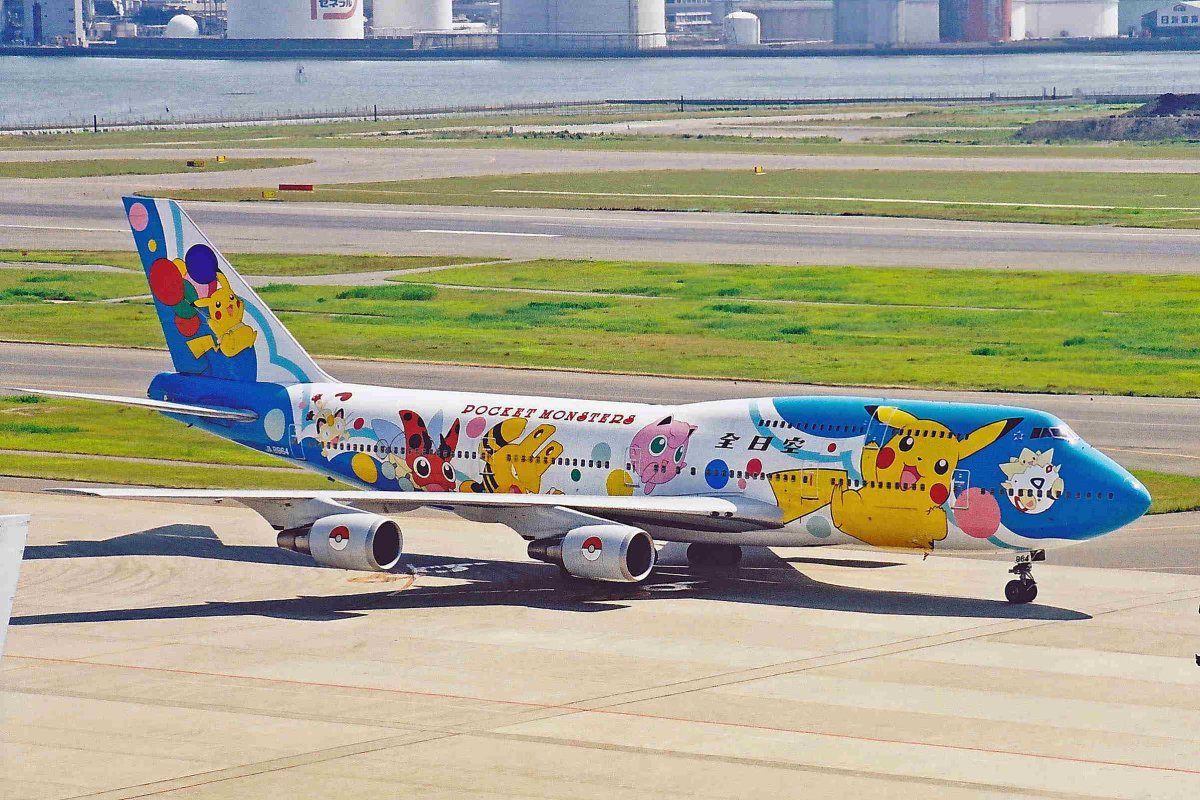 all nippon airways boeing 747 400 pokemon
