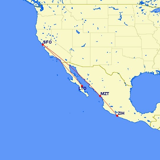 alaska sfo mexico